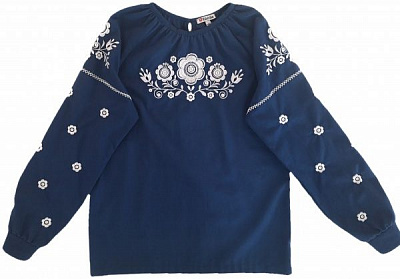 Вишиванка для дівчаток Едельвіка 231-20/00 р.152 синій