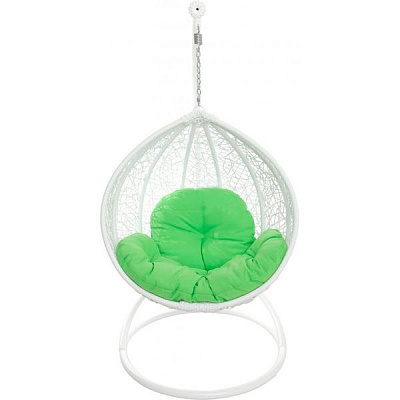 Кресло-кокон Бемби белый с подушкой