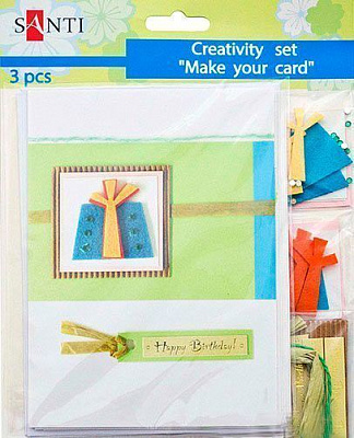 Набор для творчества Сделай открытку Подарочек 12х17 см 3 шт 