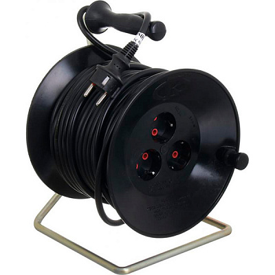 Подовжувач ОТК із заземленням 3 гн. чорний 30 м Г-30-3х2,5 КГтп