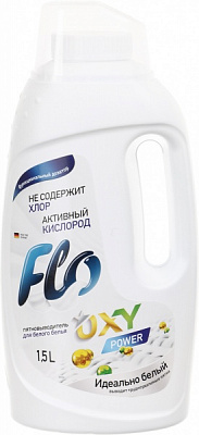 Пятновыводитель Flo Oxy Power для белого 1500 мл