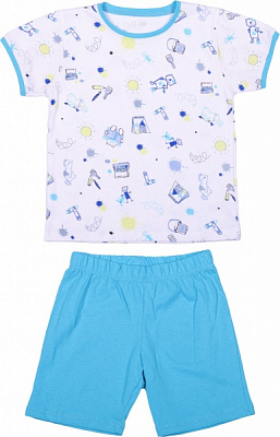 Піжама дитяча для хлопчиків Фламінго 222-130 р.110 білий