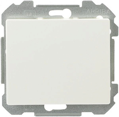 Вимикач одноклавішний Siemens Iris без підсвітки 16 А 250В IP20 білий 18505 W