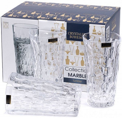 Набір склянок Marble 375 мл 6 шт. Bohemia