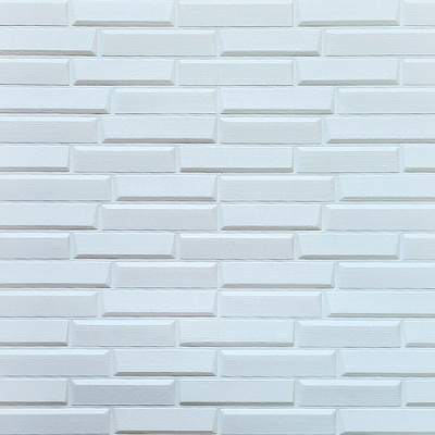 3D-панель с ПВХ самоклеящаяся кладка белая 0,539 кв.м 