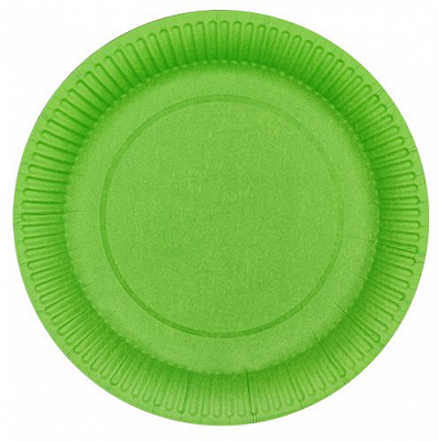 Тарелка бумажная Silken 18 см зеленая 10 шт.