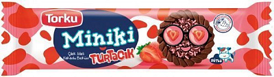 Печенье Torku Miniki с какао и клубничным желе 100 г 