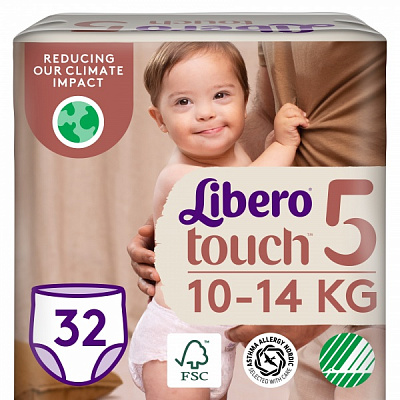 Підгузки-трусики Libero Touch 5 10-14 кг 32 шт. 7322541739571