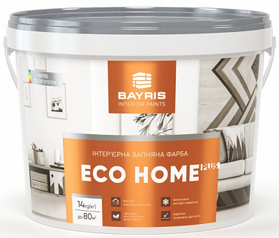 Фарба інтер'єрна вапняна Bayris ECO HOME + мат білий 14кг