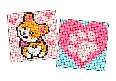 Алмазная мозаика Корги Ideyka