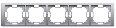 Рамка п'ятимісна Simon Basic Neos універсальна сталь BMRC4/21