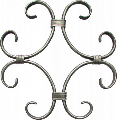 Орнамент кованый Виньетка 230x230 мм 12x6 мм(21/7)