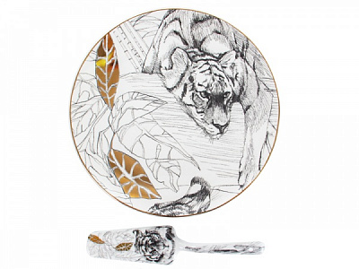 Блюдо для торта з лопаткою Wild Stories 26 см 924-740 Lefard