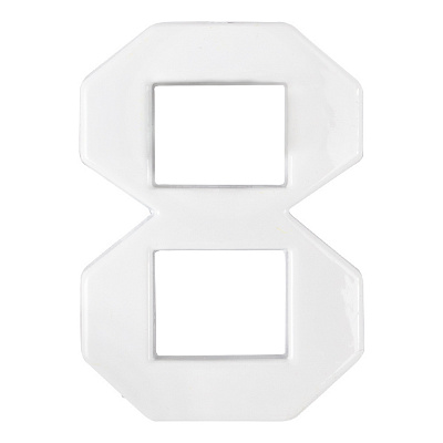 Цифра №8 пластик білий 45 мм Arino 67695