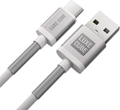 Кабель Luxe Cube Type-C to USB 1 м срібний (8886668688949)