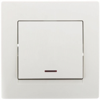 Выключатель одноклавишный UP! (Underprice) One Plus с подсветкой 10 А 220В крем 706-0303-111