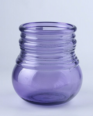 Ваза стеклянная сиреневая TOTEM 20х10 см San Miguel
