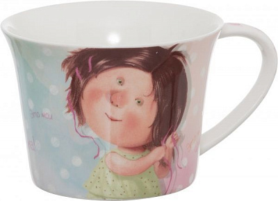 Чашка с блюдцем Девочковые тайны 2 предмета на 1 персону 924-061 Gapchinska