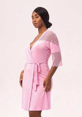 Халат домашній жіночий Roksana Josephine р. 46 рожевий №1340/16710