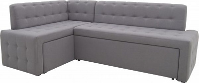 Уголок кухонный Кедр КАРАТ две ниши 7 ткань светло-серый