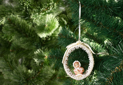 Подвеска Ангел на кольце 11 см DL120607  