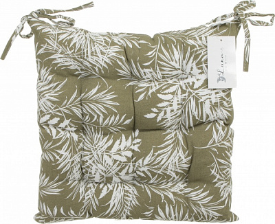 Подушка на стілець Листя зелена 37х37см Luna