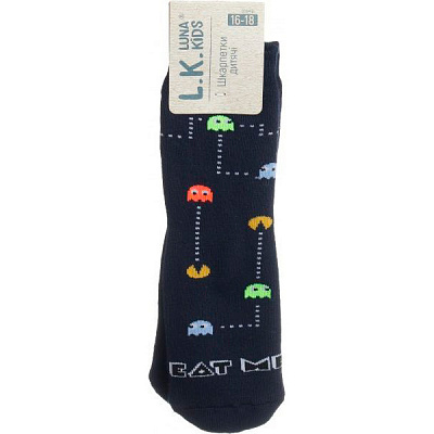 Шкарпетки дитячі Luna Kids № 8. Eat me 331013 р.22–24 темно-синій