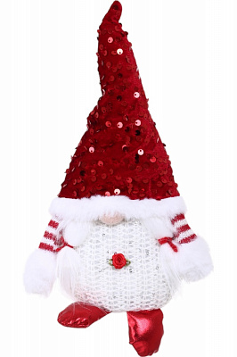 Декорация новогодняя Гномик с пайетками 14х20 см в ассортименте ADS234044AB