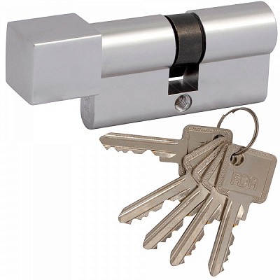 Цилиндр RDA 30x30 ключ-вороток 60 мм хром