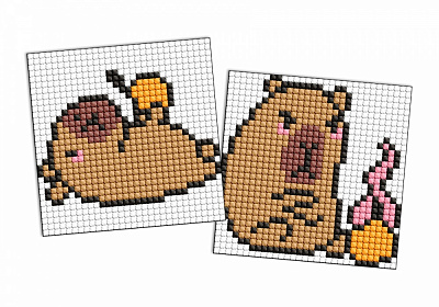 Алмазна мозаїка Капібара: апельсин 9х9 см Ideyka