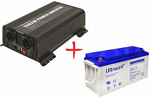 Комплект GYS инвертор PSW 1502W -12V и аккумулятор 12V 150Ah Ultracell UCG150-12
