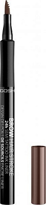 Маркер для бровей Gosh Hair Stroke 24H Semi Tatoo 002 Grey Brown 1 мл