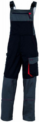 Полукомбинезон рабочий Delta plus D-Mach   р. XL DMSALNRXG черный с красным