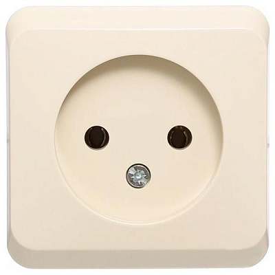 Розетка без заземлення Schneider Electric Prima зі шторками кремовий WDE001100
