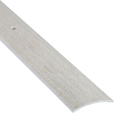 Поріжок алюмінієвий декорований Braz Line гладкий з отворами 30x900 мм дуб сніжний