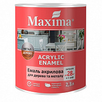 Акваемаль Maxima акрилова для дерева та металу кава з молоком шовковистий мат 2,3л