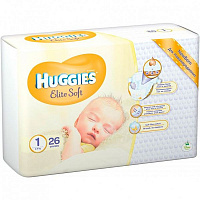 Подгузники Huggies Elite Soft 1 0-5 кг 26 шт