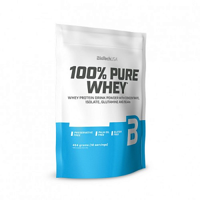 Протеин BioTech 100% Pure Whey банан 0,454 кг 