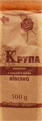 Крупа вівсяна ТМ Козуб Продукт плющена цільнозернова 500г 4820094531275