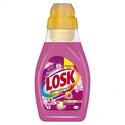 Гель для машинной и ручной стирки Losk Цвет Ароматерапия Малазийские цветы 0,45 л
