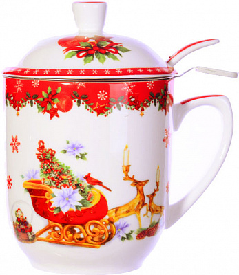 Чашка с заварником Новогодняя коллекция 300 мл 985-080 Lefard