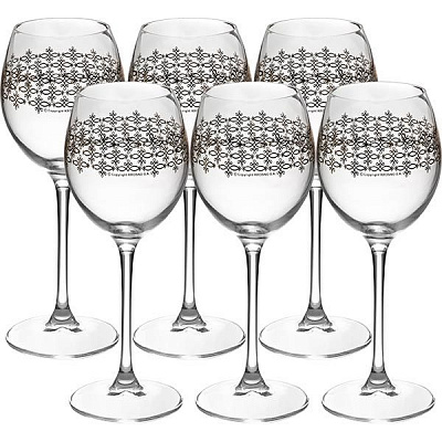 Набор бокалов для вина Decoline 350 мл 6 шт. Krosno