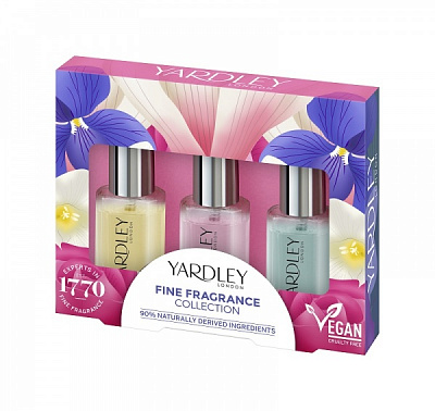 Набір подарунковий для жінок Yardley Класична туалетна вода 3x10 мл