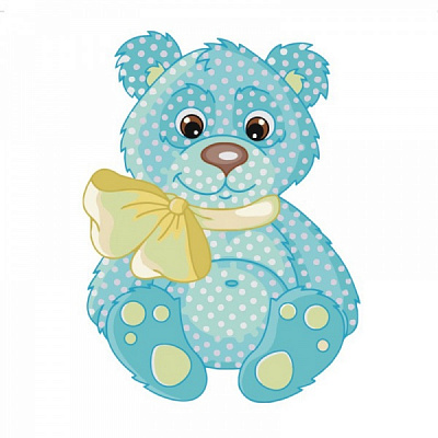 Раскраска по номерам Strateg Плюшевый мишка 30х30 см ES028