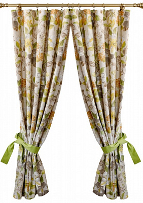 Штора Квітка зелена La Nuit
