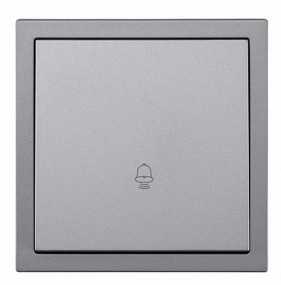 Кнопка звонка одноклавишный HausMark Juna серый 7041-3588-103QC