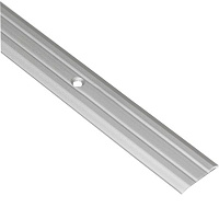 Поріжок алюмінієвий анодований Braz Line рифлений з отворами 25x2700 мм срібло 
