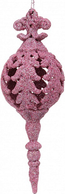 Декоративная подвеска Сосулька 17 см HFK765P розовый