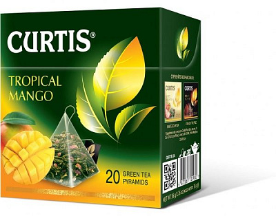 Чай зеленый Curtis Tropical Mango 20 шт. (4820198800017) 
