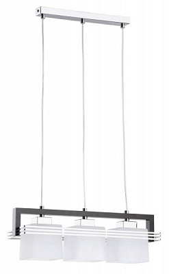 Люстра подвесная ALFA CAIRO 18243 3x60 Вт E27 хром/белый/черный 